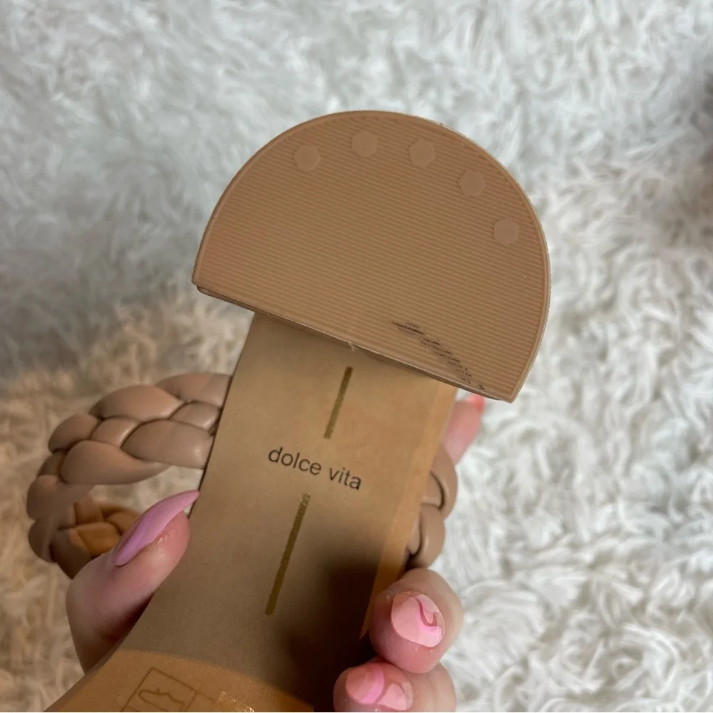 Paily Braided Double Strap High Heel Sandals | Nude Cafe - Picture 13 of 14